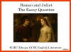 Romeo and Juliet - Eduqas Essay Question Teaching Resources (slide 1/22)